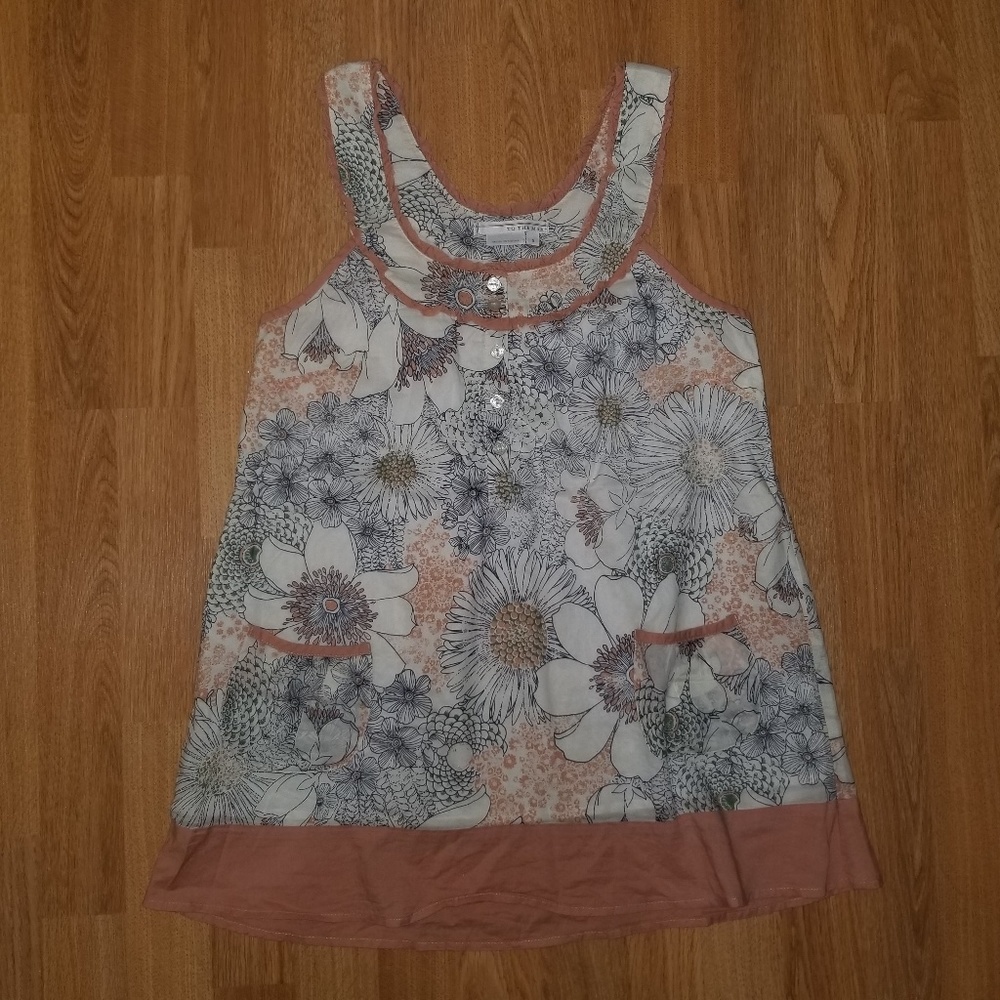 To the Max floral tank top with pockets